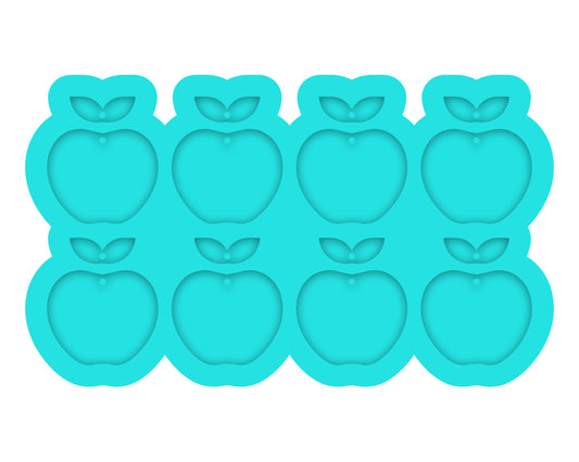 a set of six apple shaped cookie cutters