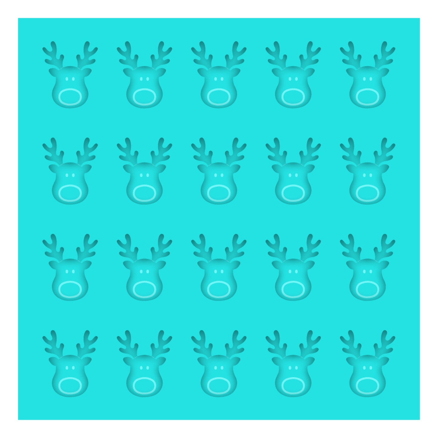 a pattern of a deer's head on a blue background