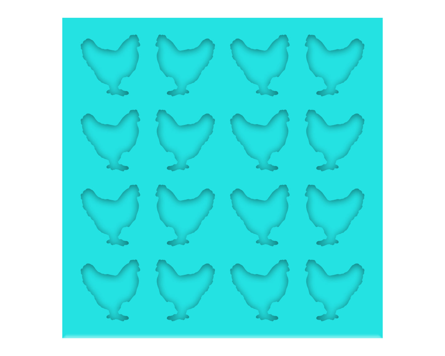 ***SALE*** 5/8" Colored Silicone Chicken Stud Earring Silicone Mold