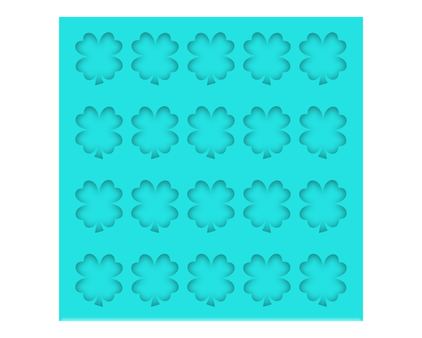 ***SALE*** 1/2" Colored Silicone 4 Leaf Clover Shaker Bits or Stud Earring Silicone Mold