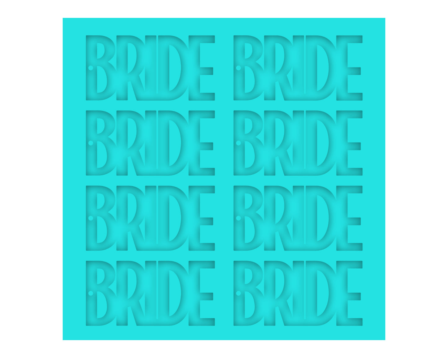 a cookie sheet with the words bride and bridesmaid on it