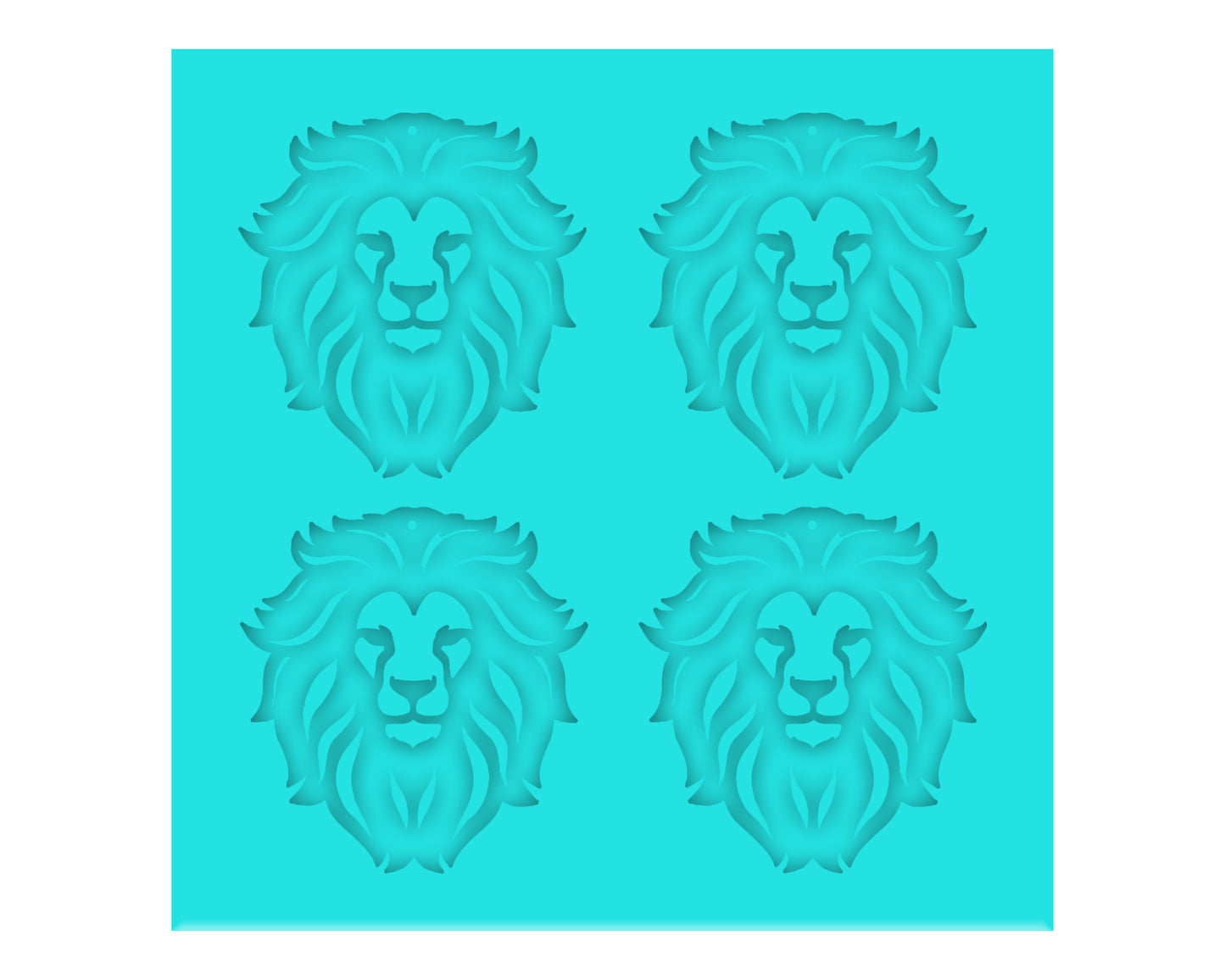 Lion Head Mascot Dangle Earring Silicone Mold