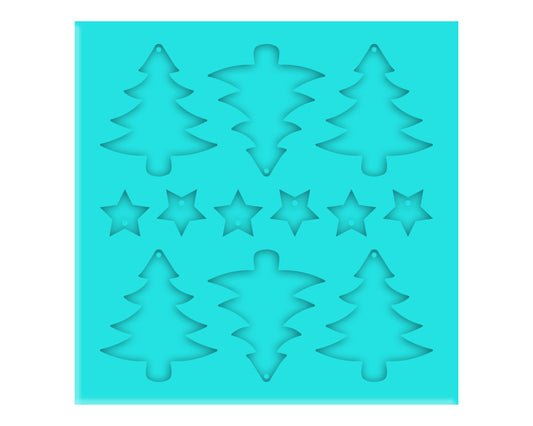 Christmas Tree Dangle Earring Silicone Mold