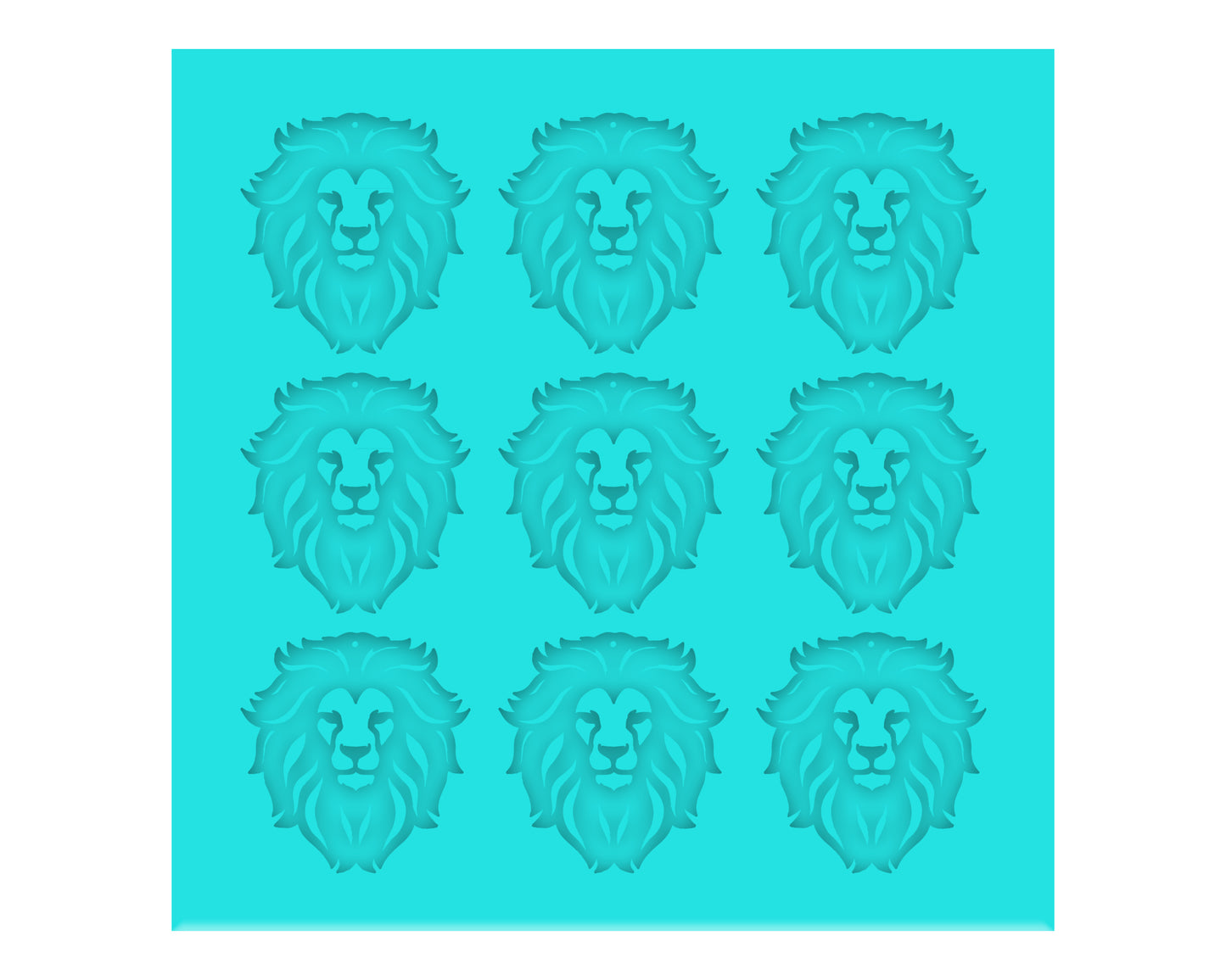 Lion Head Mascot Dangle Earring Silicone Mold