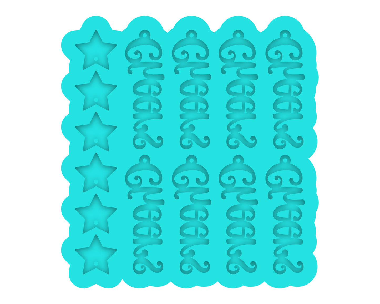 a cookie sheet with stars and numbers on it
