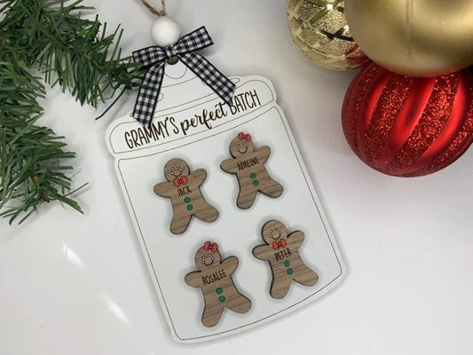 Personalized Gingerbread Man Family Ornament