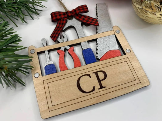 Personalized Tool Box Christmas Ornament