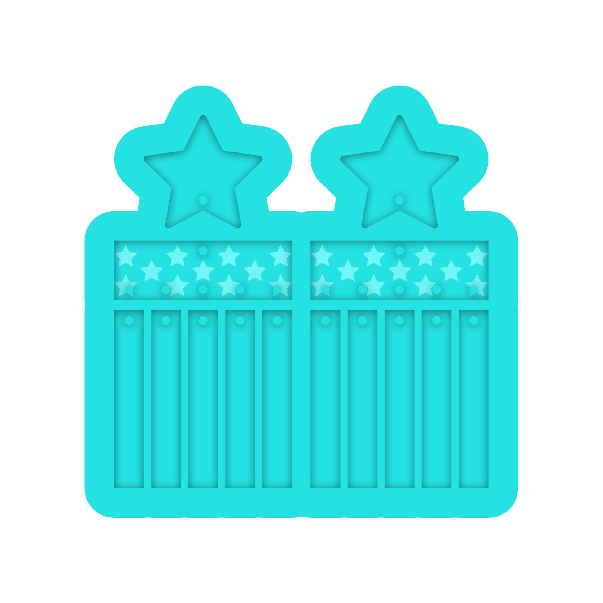 4th of July US Flag Dangle Earring Silicone Mold for Resin Jewelry Artists