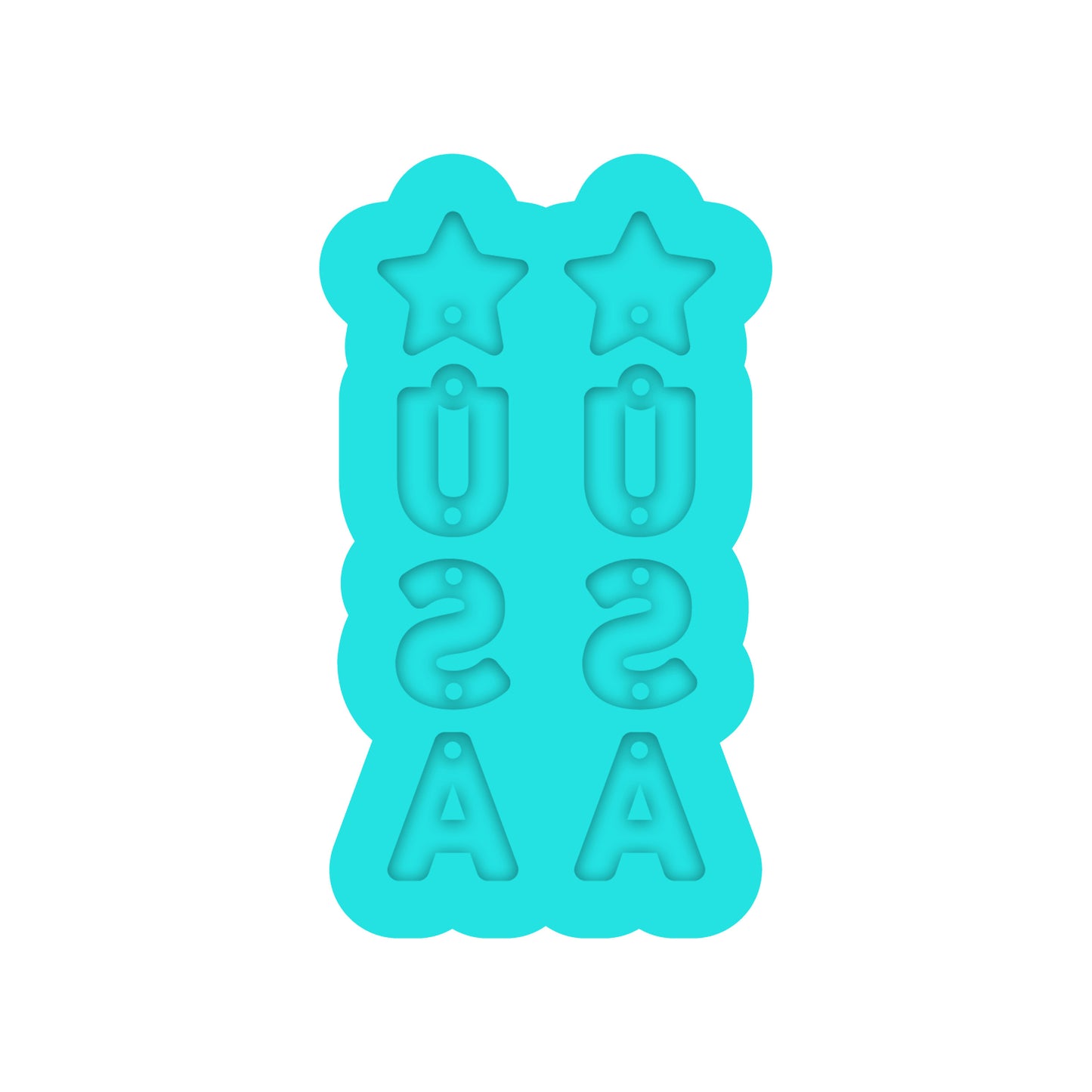 4th of July Tiered USA Dangle Earring Silicone Mold for Resin Jewelry Artists