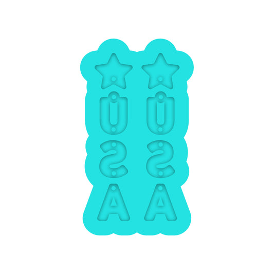 4th of July Tiered USA Dangle Earring Silicone Mold for Resin Jewelry Artists