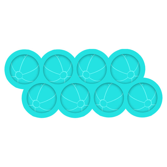 a bunch of blue circles sitting on top of each other