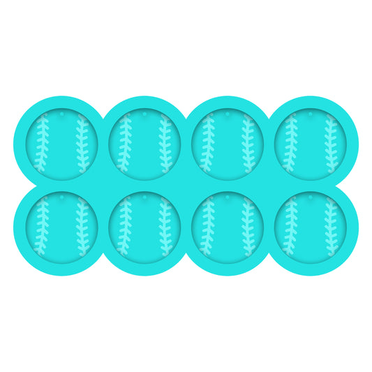 a set of six baseball shaped cookie trays