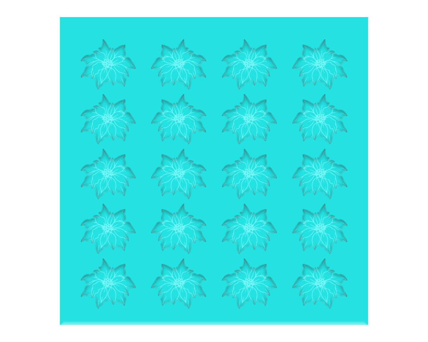 a blue background with a pattern of leaves