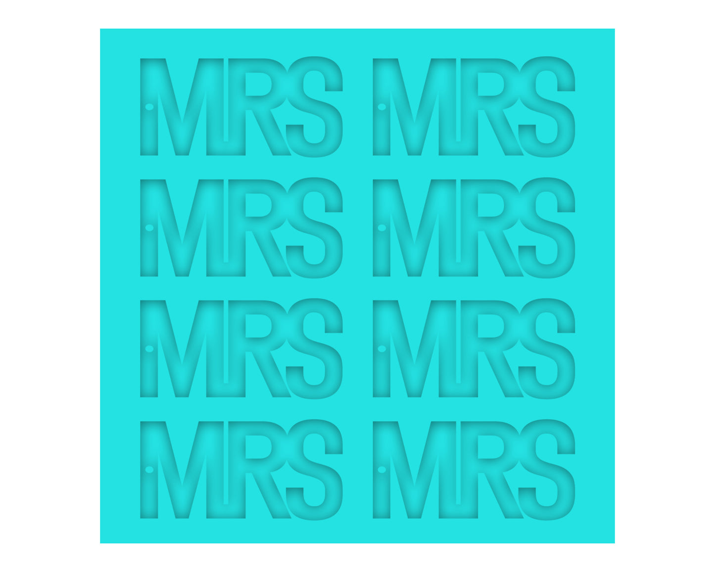 a cookie sheet with the words mr and mrs on it