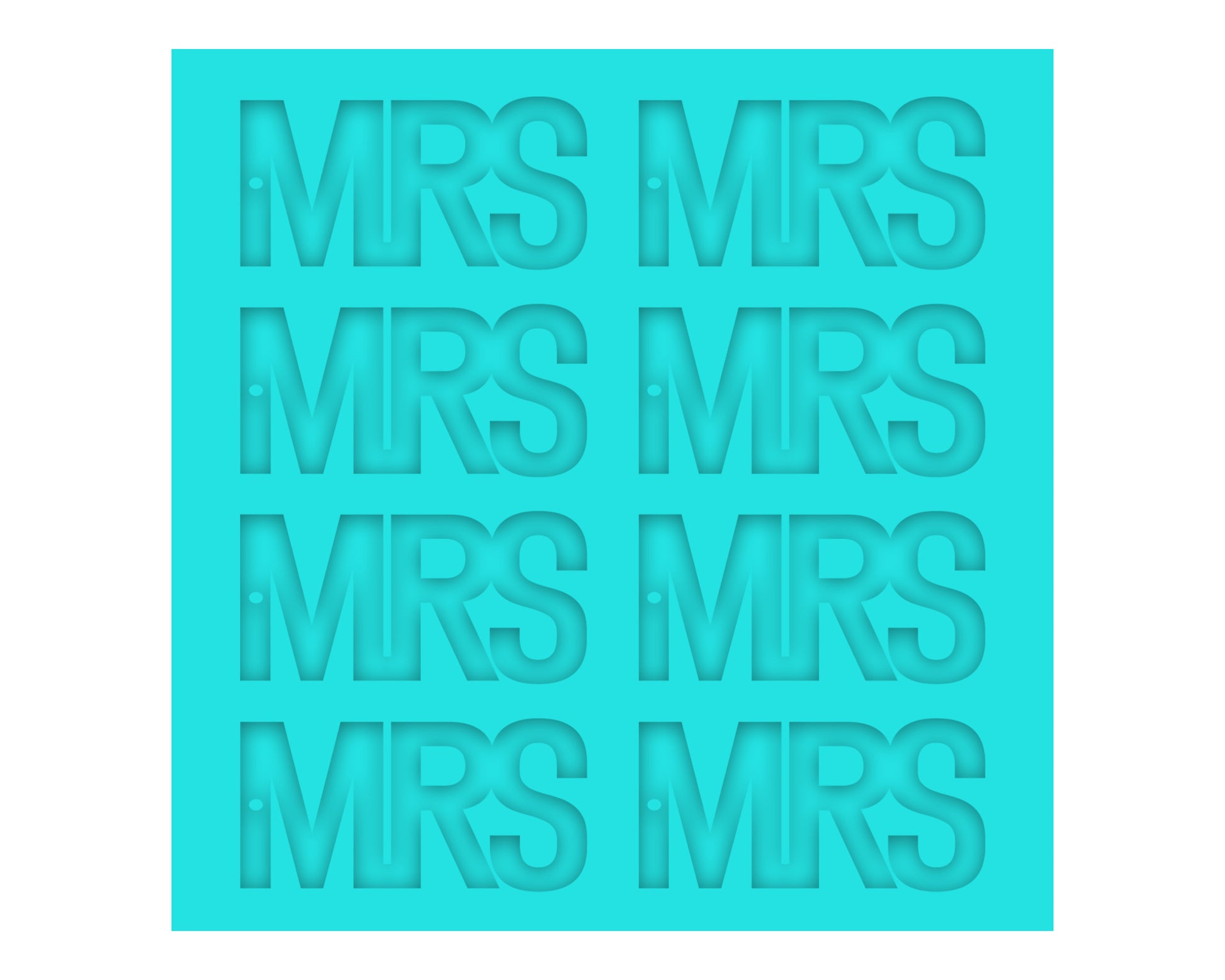 a cookie sheet with the words mr and mrs on it