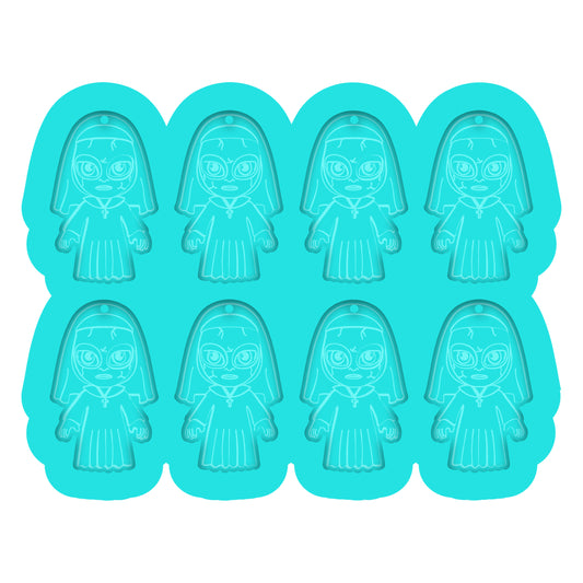 a set of six rubber molds of a cartoon character