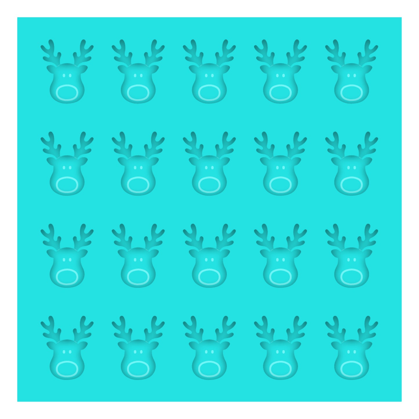 a pattern of a deer's head on a blue background