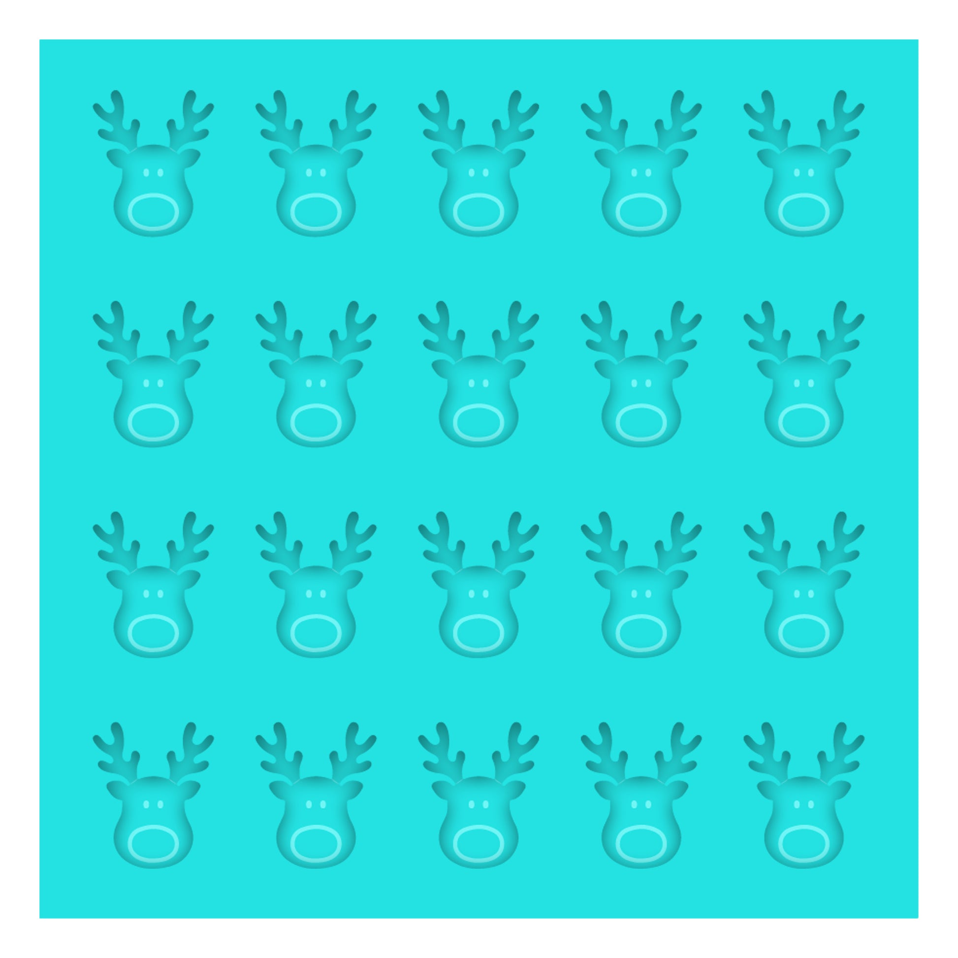 a pattern of a deer's head on a blue background