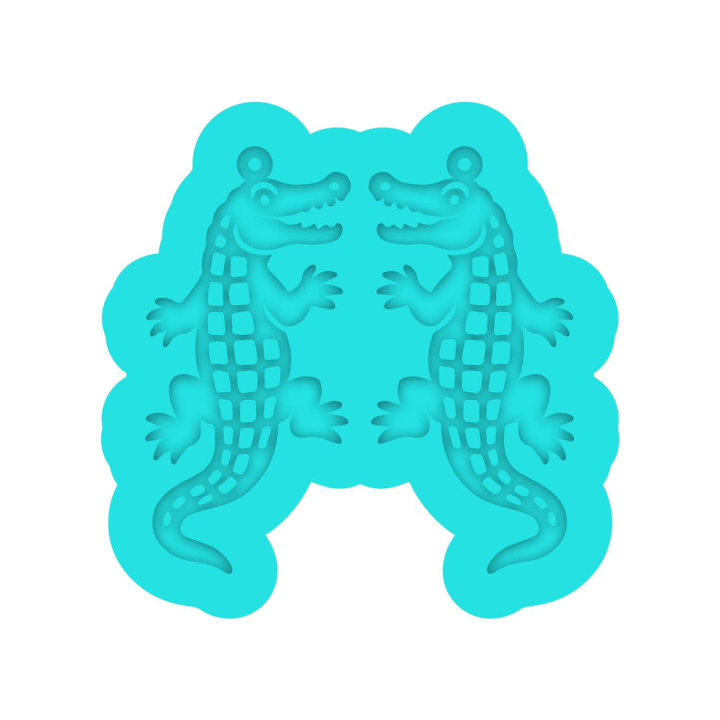 Alligator Dangle Earring Silicone Mold for Resin Jewelry Artists