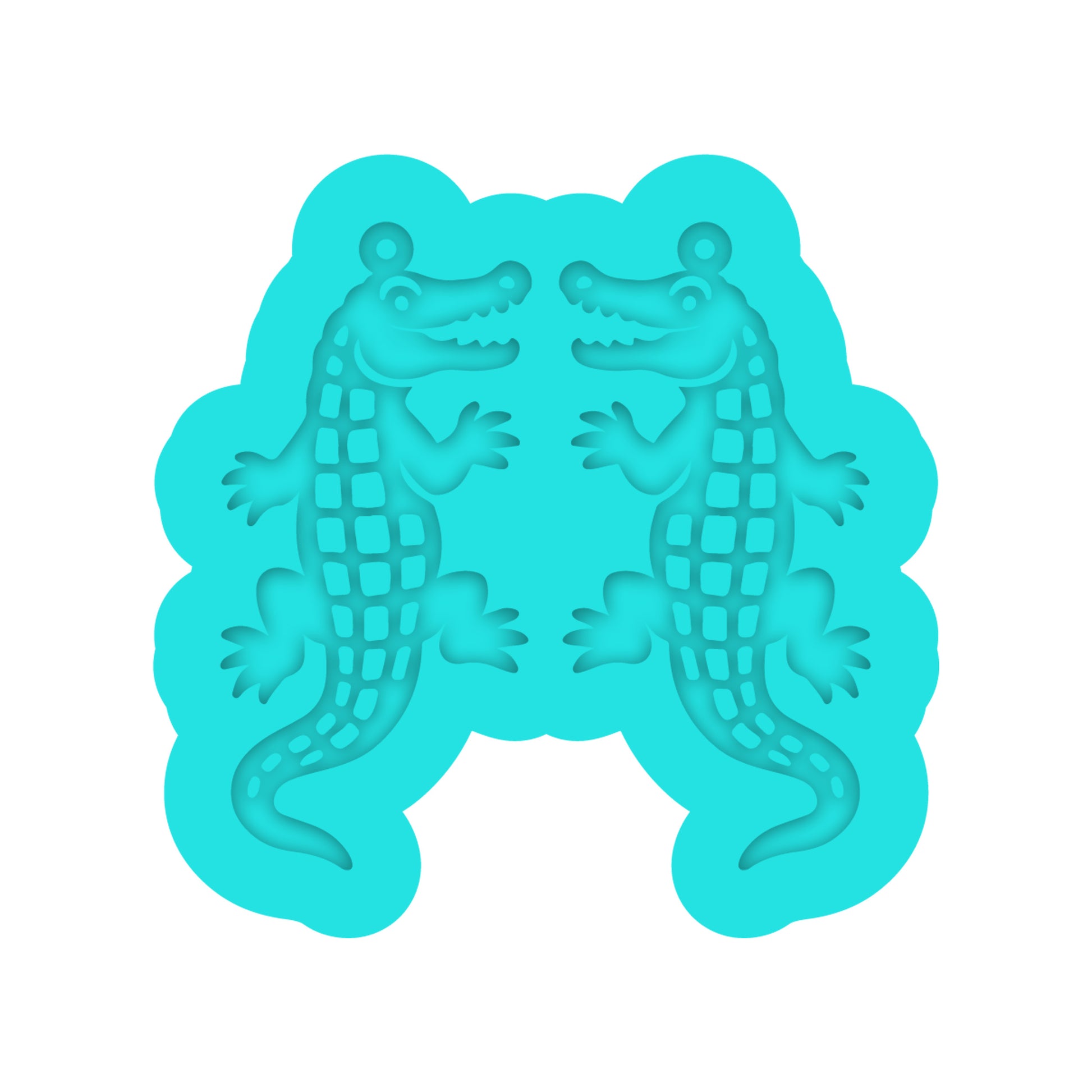 Alligator Dangle Earring Silicone Mold for Resin Jewelry Artists