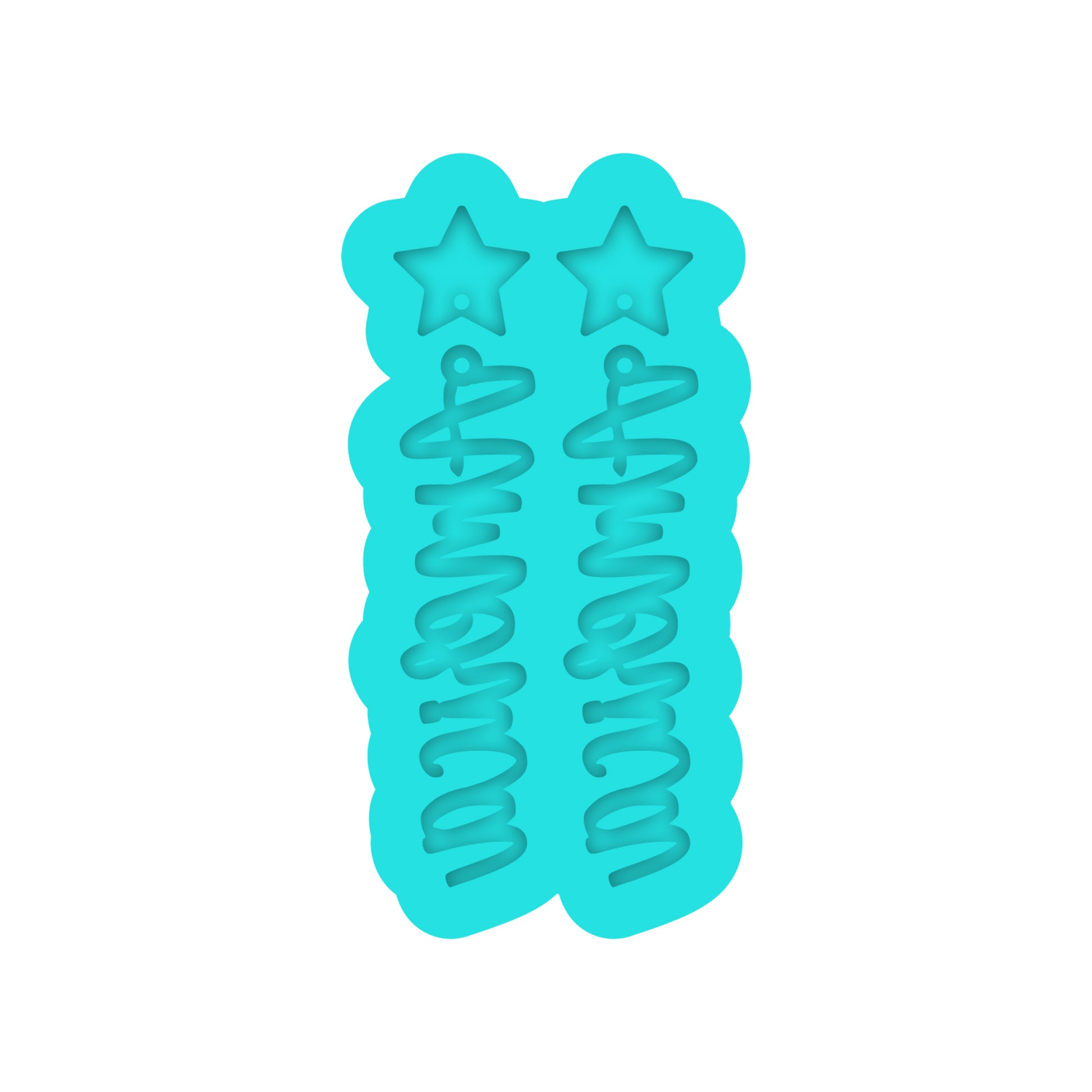 4th of July America Dangle Earring Silicone Mold for Resin Jewelry Artists