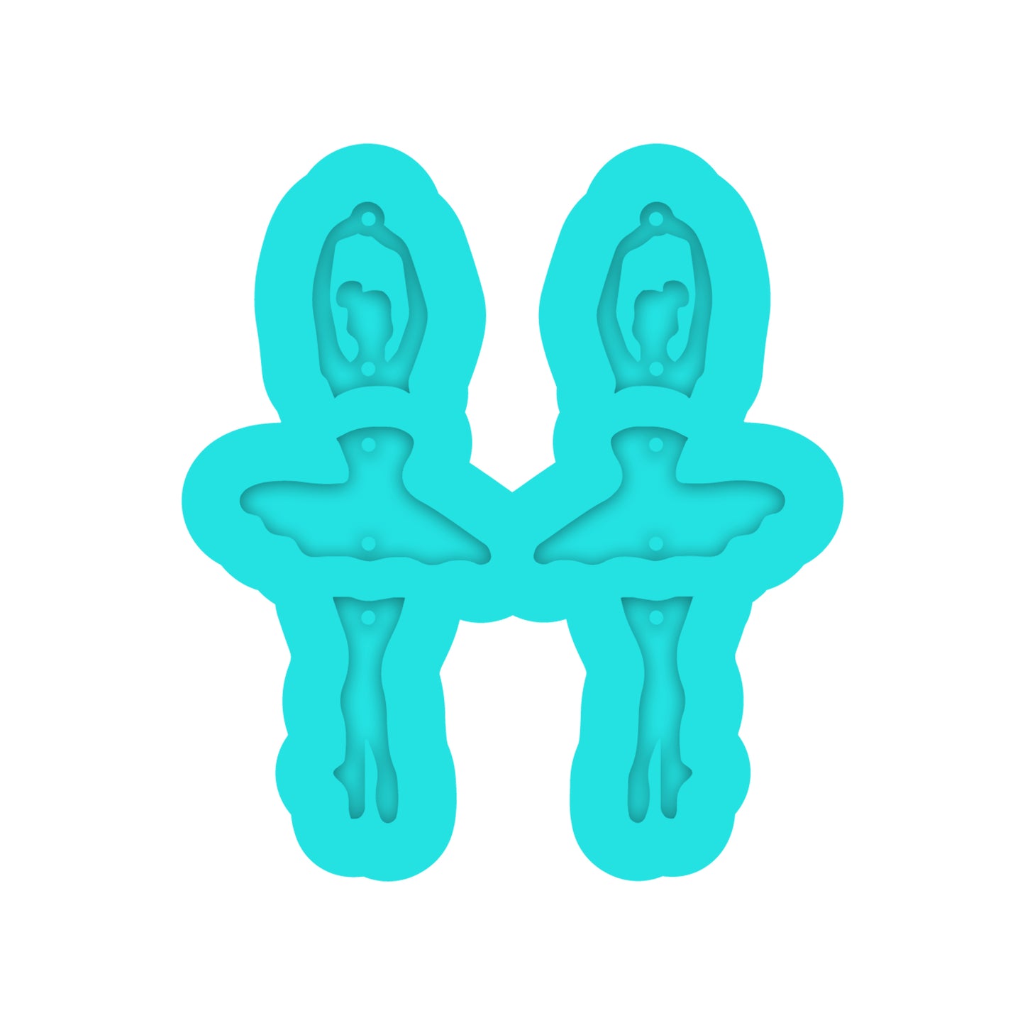 Ballerina Dangle Earring Silicone Mold for Resin Jewelry Artists