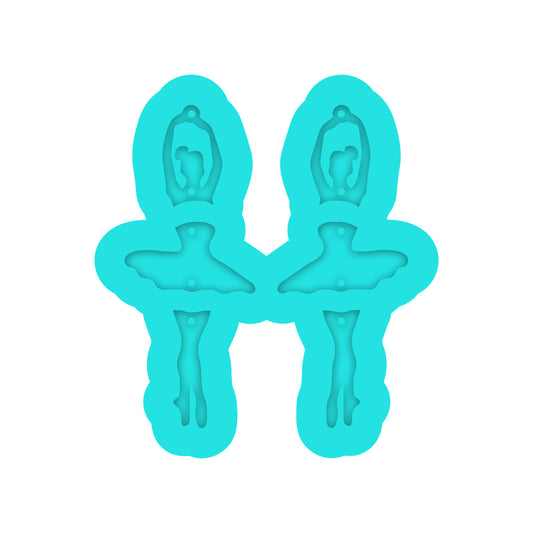 Ballerina Dangle Earring Silicone Mold for Resin Jewelry Artists