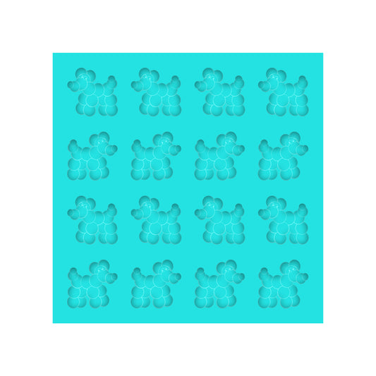 Mardi Gras Bead Dog Silicone Mold for Resin Shaker Bits, Stud Earrings, Flatbacks, Charms & Pendants