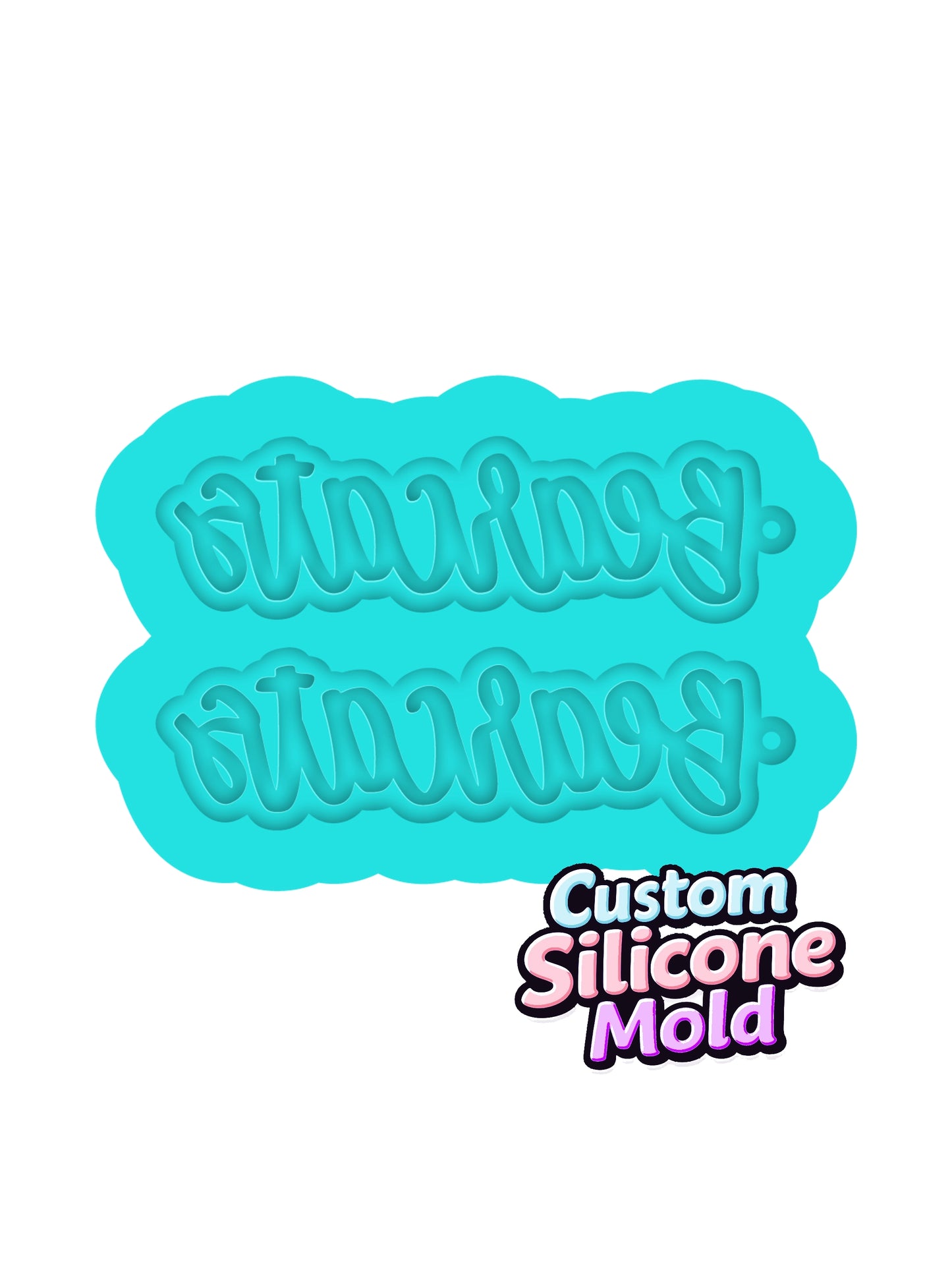 Custom Mascot Words Resin Earring Silicone Mold
