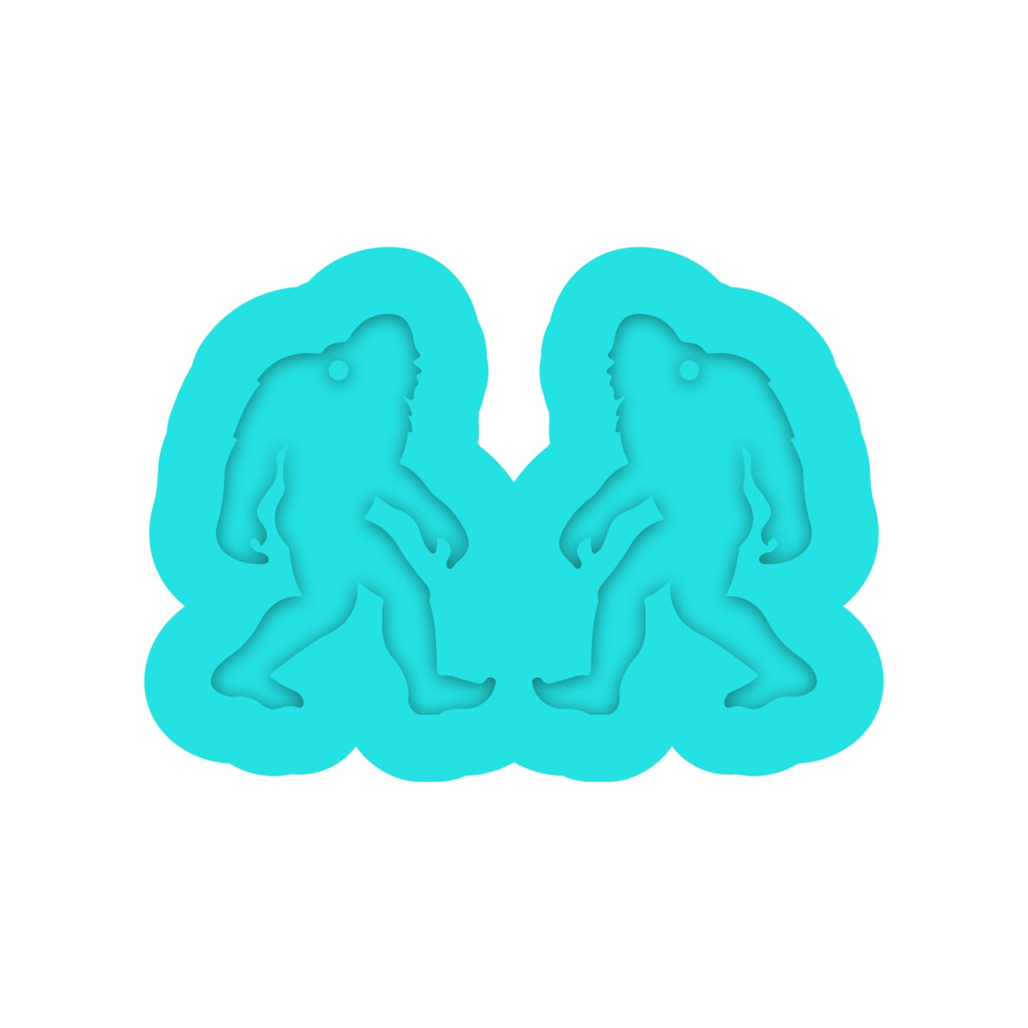 Bigfoot Dangle Earring Silicone Mold for Resin Jewelry Artists