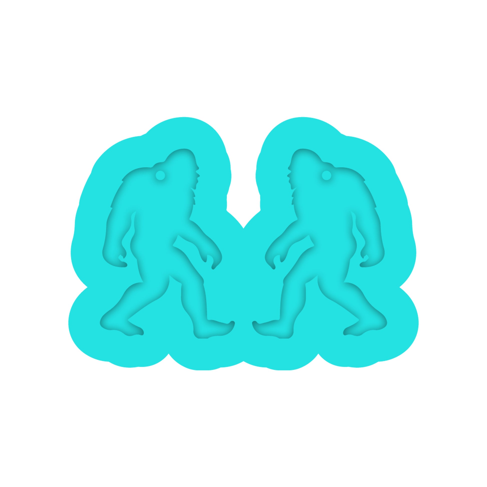 Bigfoot Dangle Earring Silicone Mold for Resin Jewelry Artists