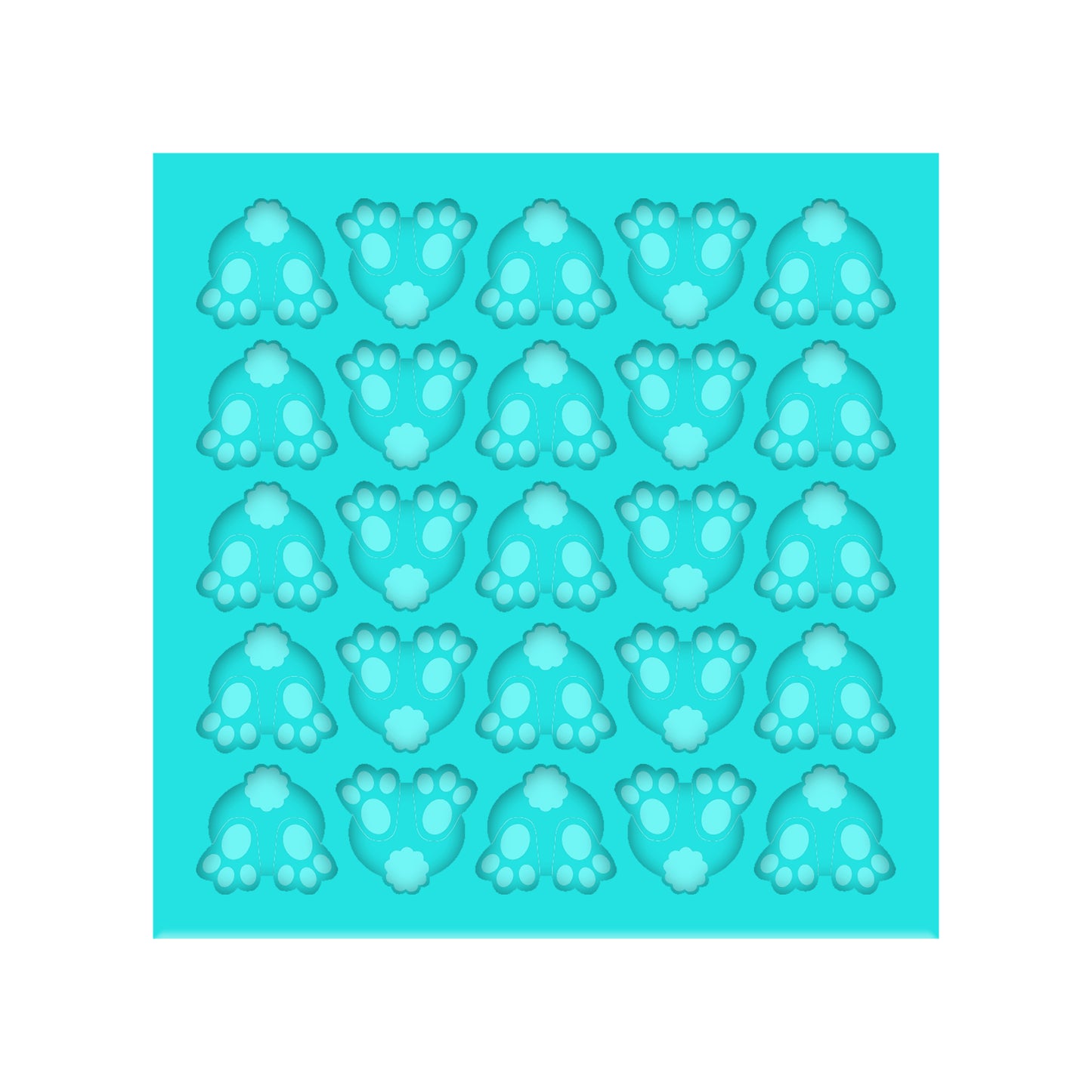 Easter Bunny Butt Silicone Mold for Resin Shaker Bits, Stud Earrings, Flatbacks, Charms & Pendants