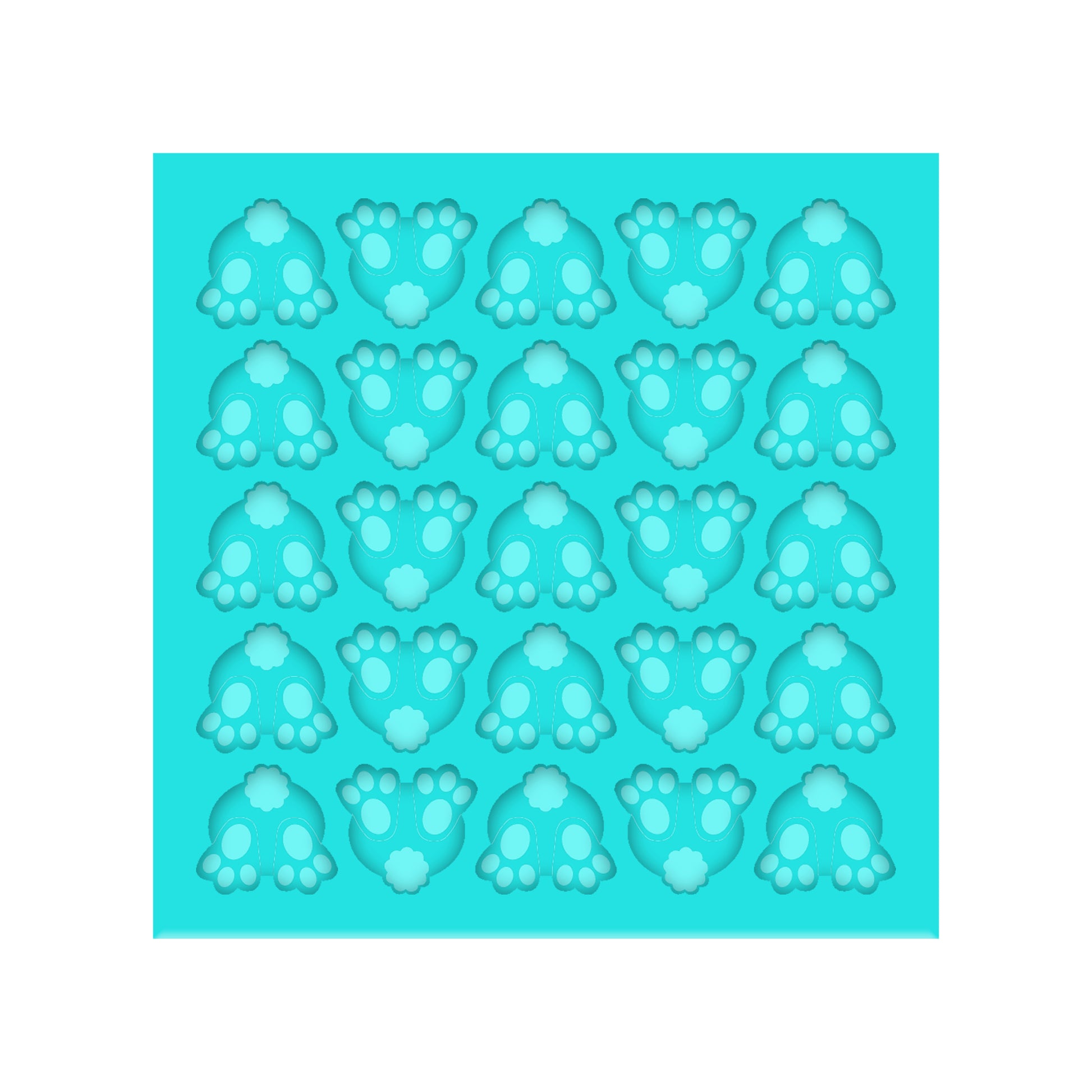 Easter Bunny Butt Silicone Mold for Resin Shaker Bits, Stud Earrings, Flatbacks, Charms & Pendants