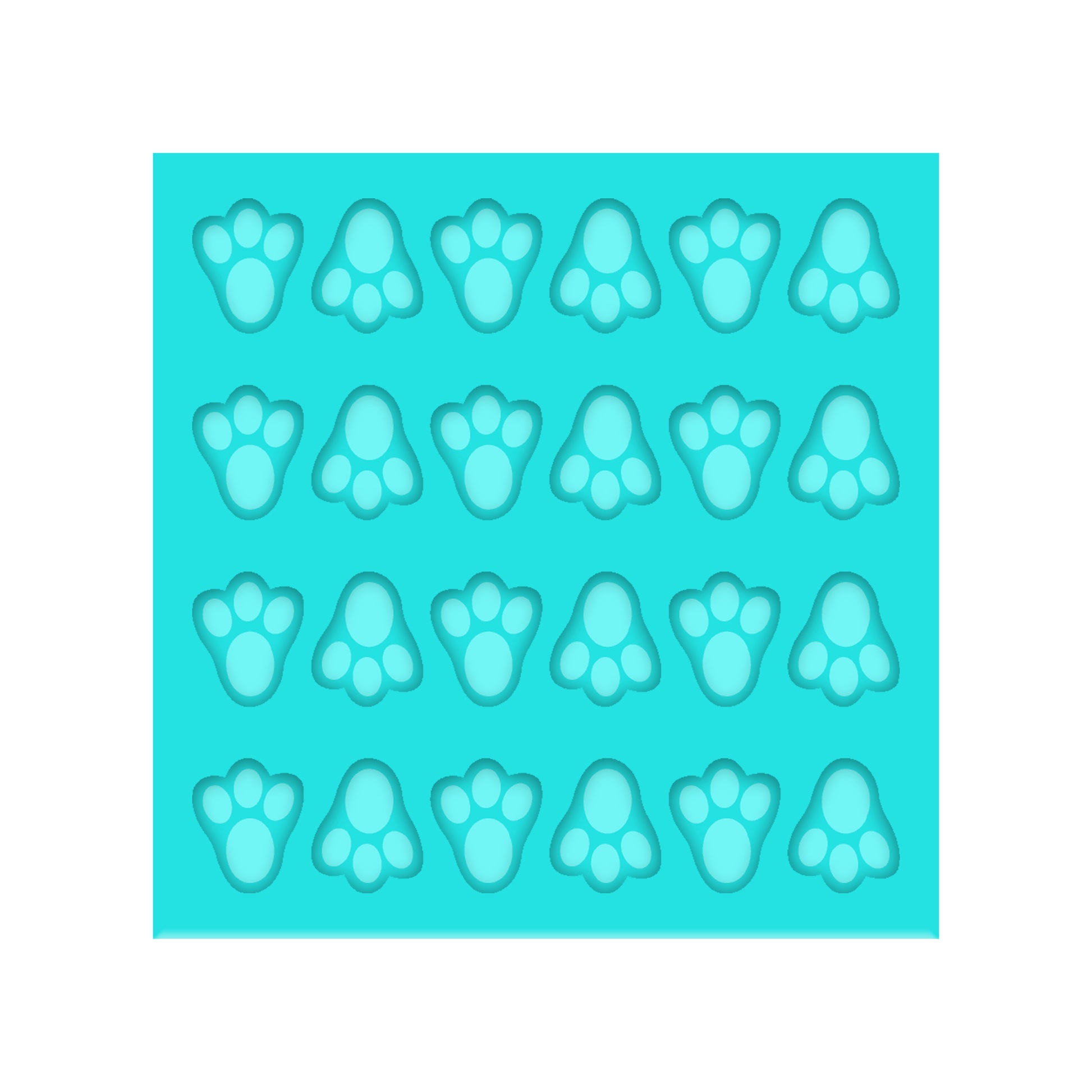 Easter Bunny Feet Silicone Mold for Resin Shaker Bits, Stud Earrings, Flatbacks, Charms & Pendants