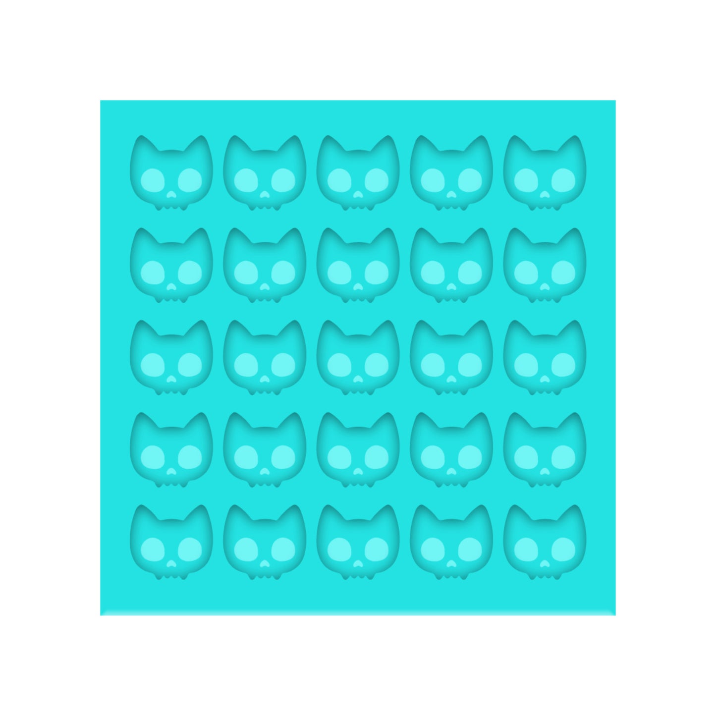 Cat Skull Silicone Mold for Resin Halloween Stud Earrings, Shaker Bits, Charms & Pendants.