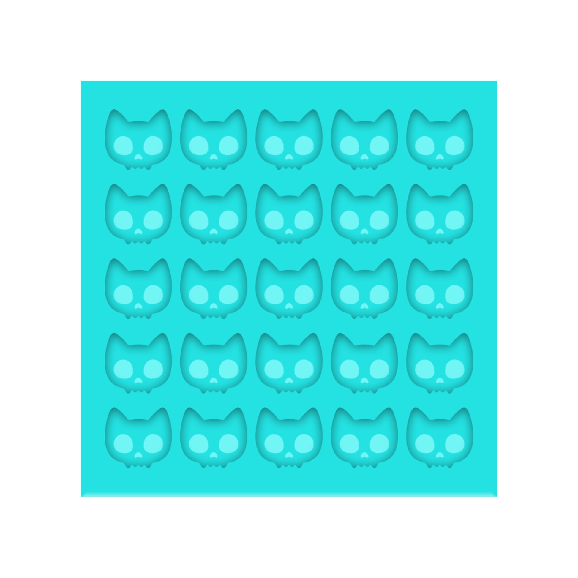 Cat Skull Silicone Mold for Resin Halloween Stud Earrings, Shaker Bits, Charms & Pendants.