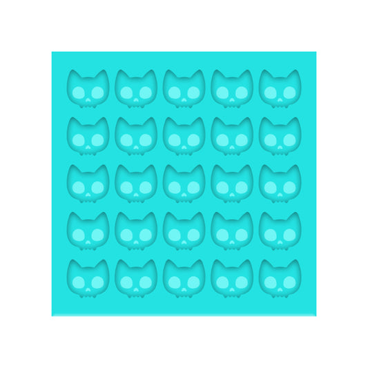 Cat Skull Silicone Mold for Resin Halloween Stud Earrings, Shaker Bits, Charms & Pendants.