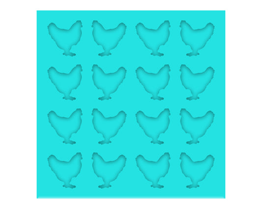 ***SALE*** 1/2" Colored Silicone Chicken Shaker Bits or Stud Earring Silicone Mold