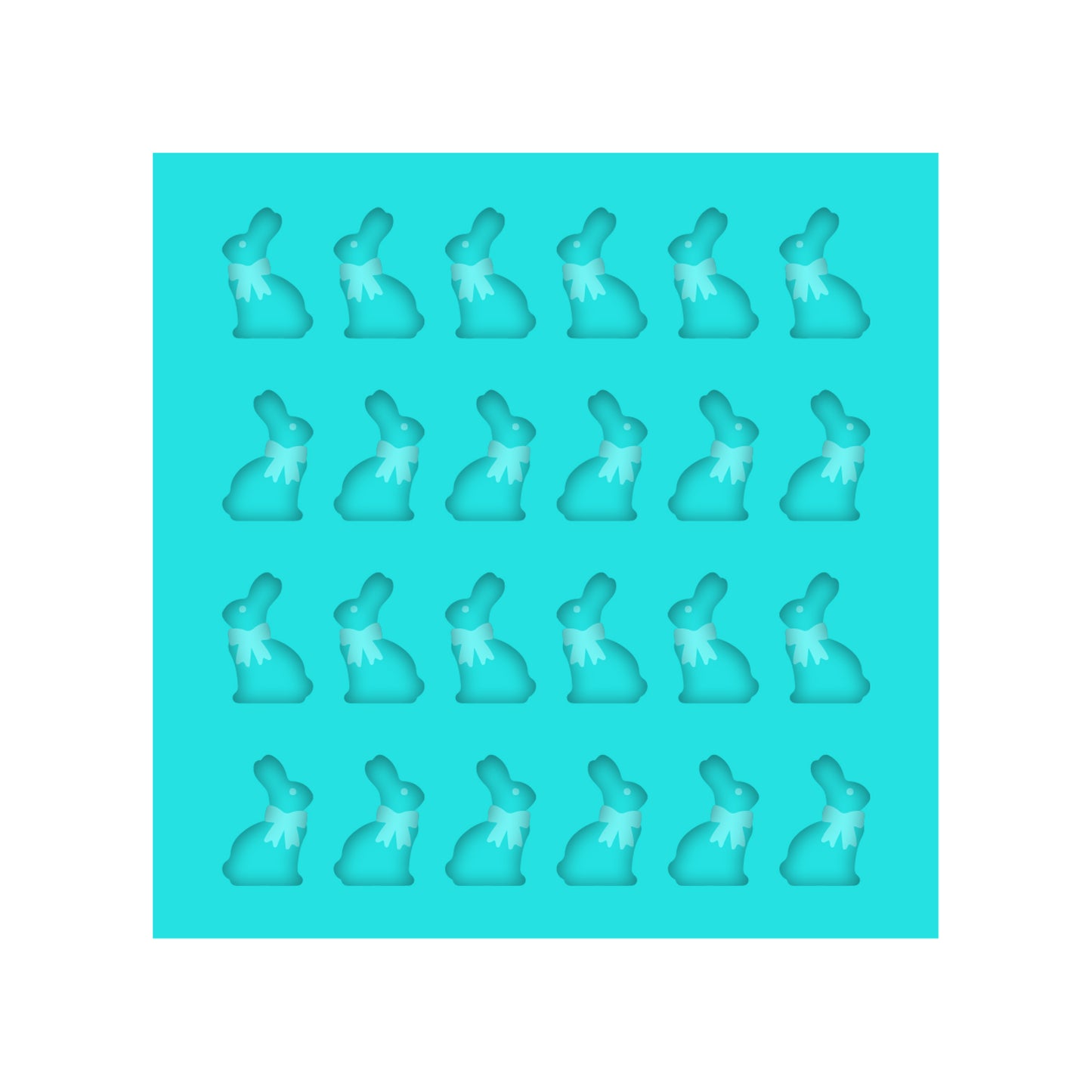 Easter Chocolate Bunny Silicone Mold for Resin Shaker Bits, Stud Earrings, Flatbacks, Charms & Pendants.