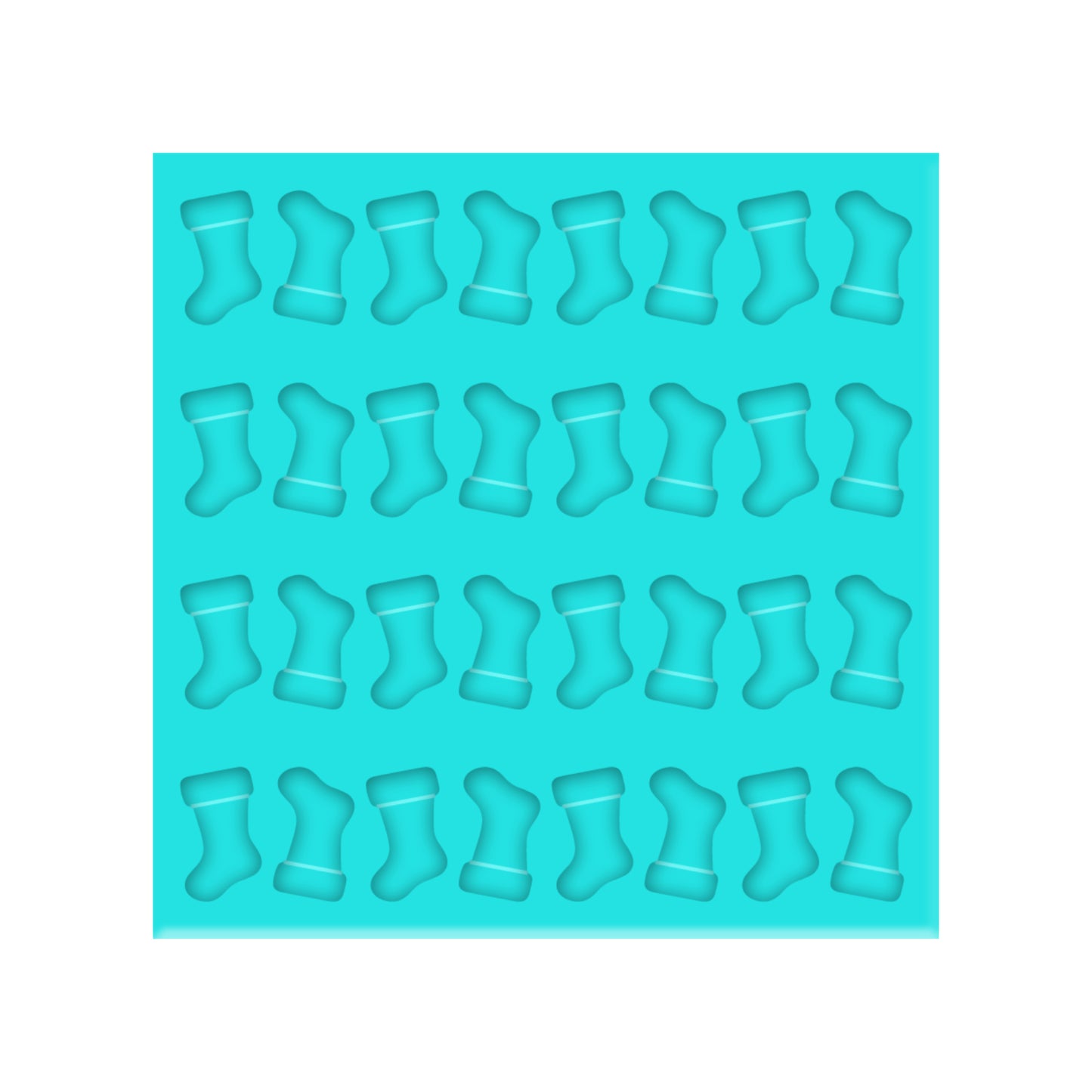 Christmas Stocking Silicone Mold for Resin Shaker Bits, Stud Earrings, Flatbacks, Charms & Pendants