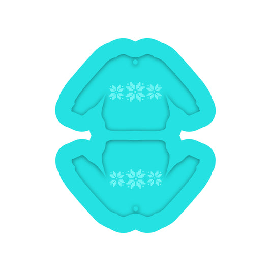 Christmas Sweater Dangle Earring Silicone Mold for Resin Jewelry Artists.