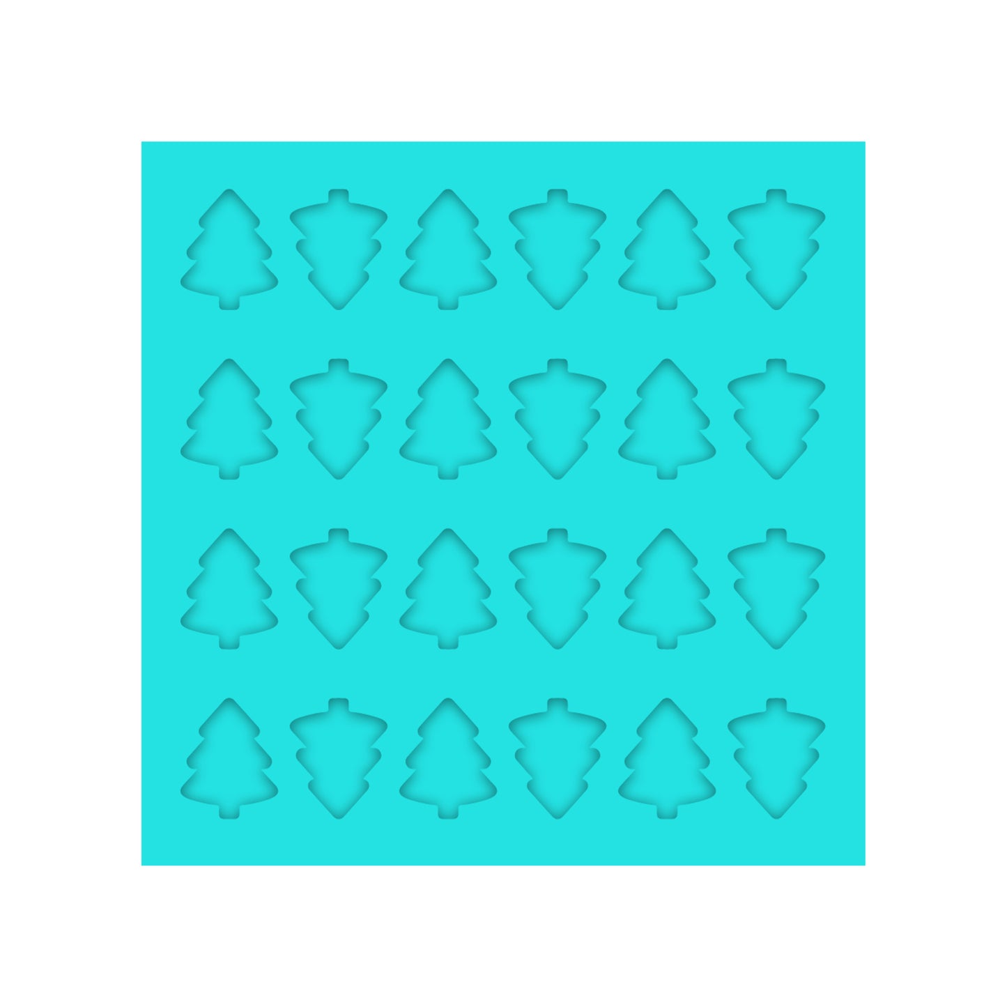 Christmas Tree Silicone Mold for Resin Shaker Bits, Stud Earrings, Flatbacks, Charms & Pendants