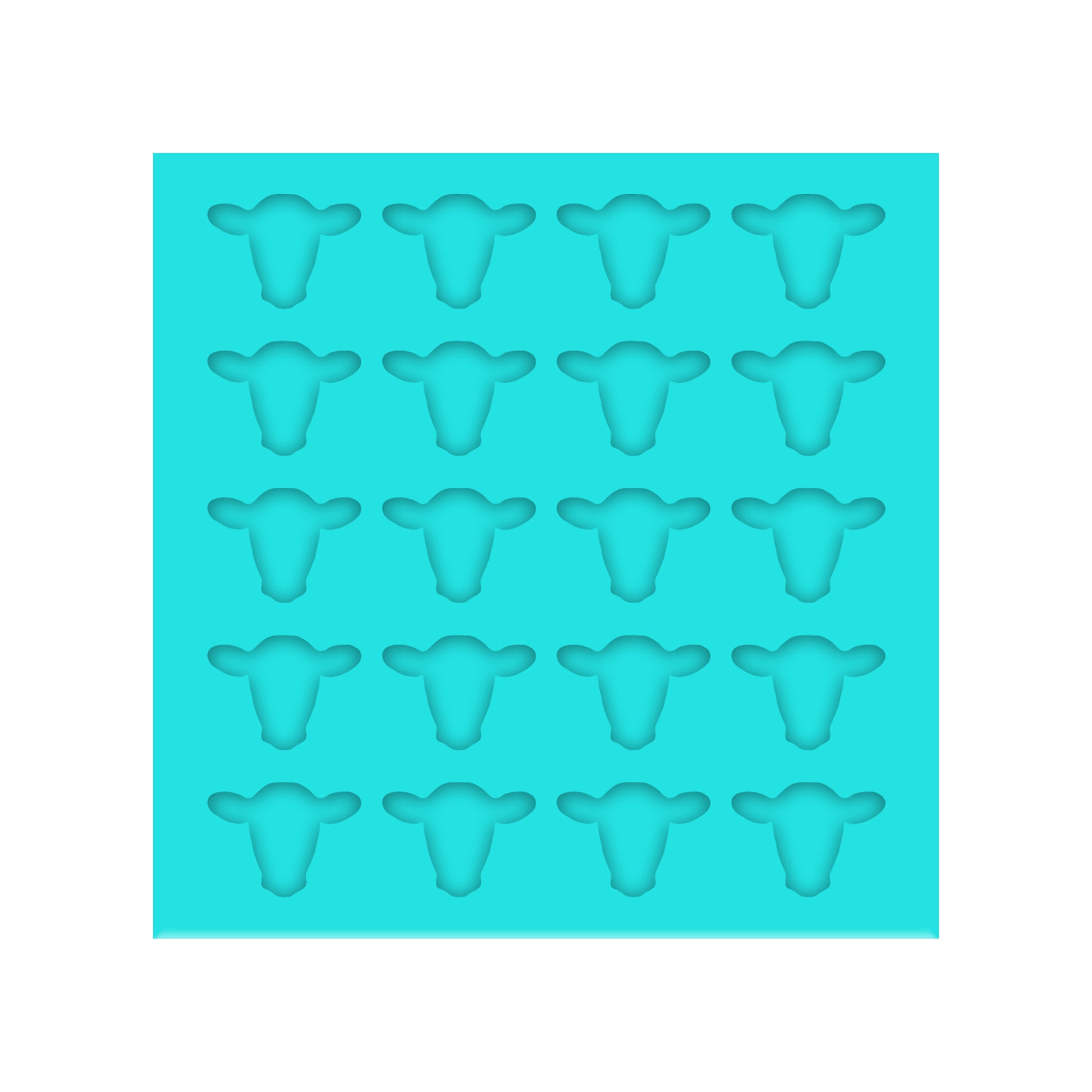 Cow Head Silicone Mold for Resin Shaker Bits, Stud Earrings, Flatbacks, Charms & Pendants