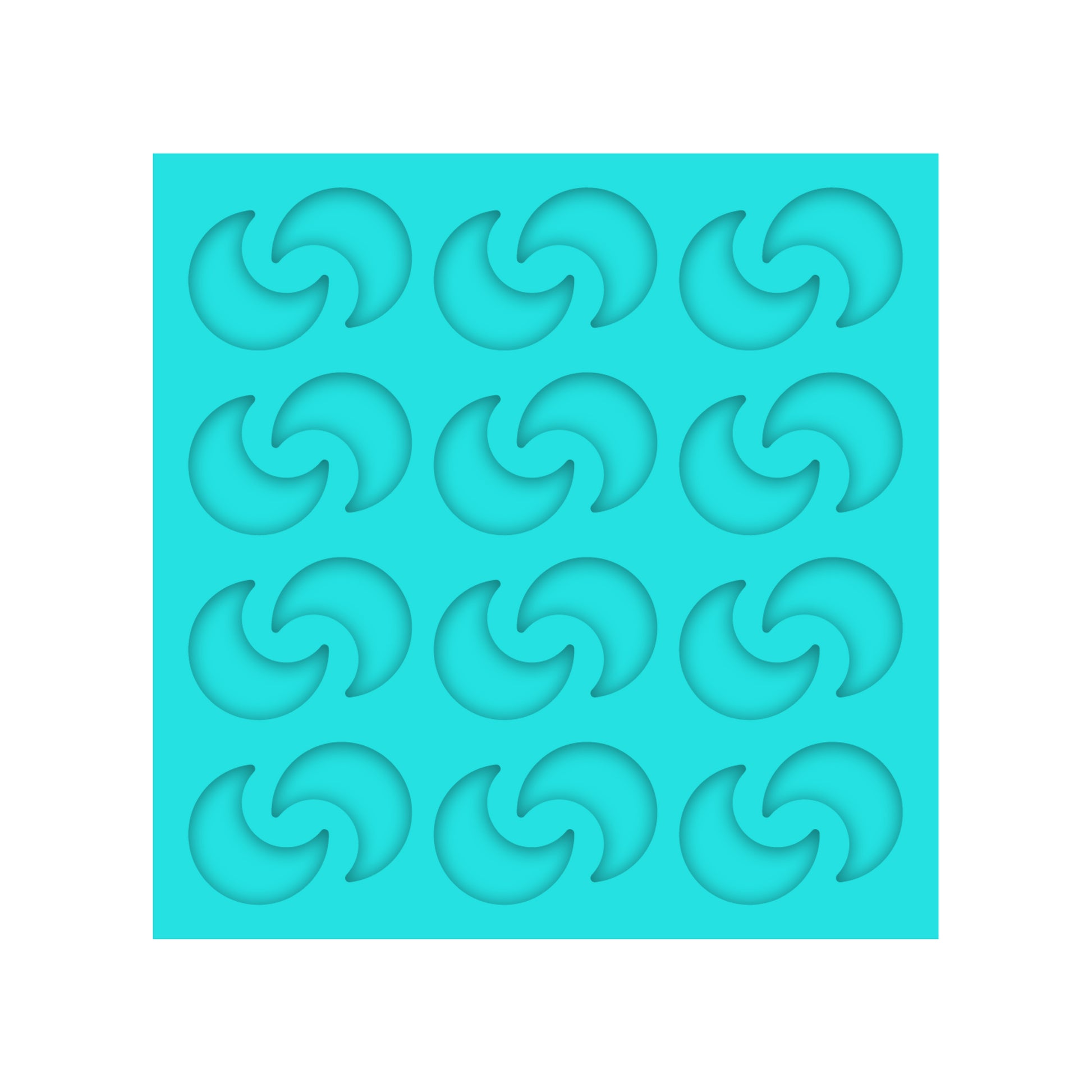 Crescent Moon Silicone Mold for DIY Resin Shaker Bits, Stud Earrings, Charms & Pendants