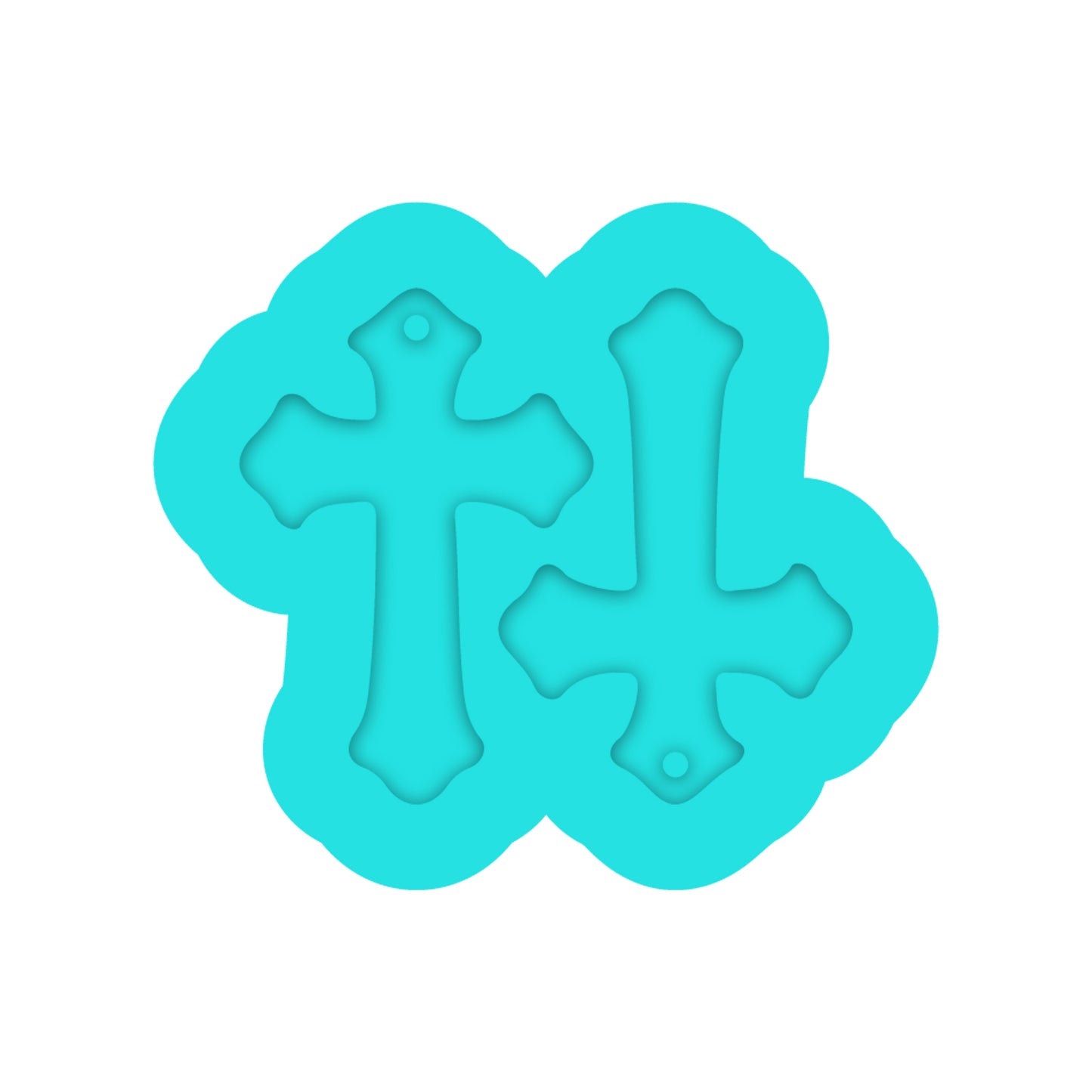 Easter Cross Dangle Earring Silicone Mold for Resin Jewelry Artists