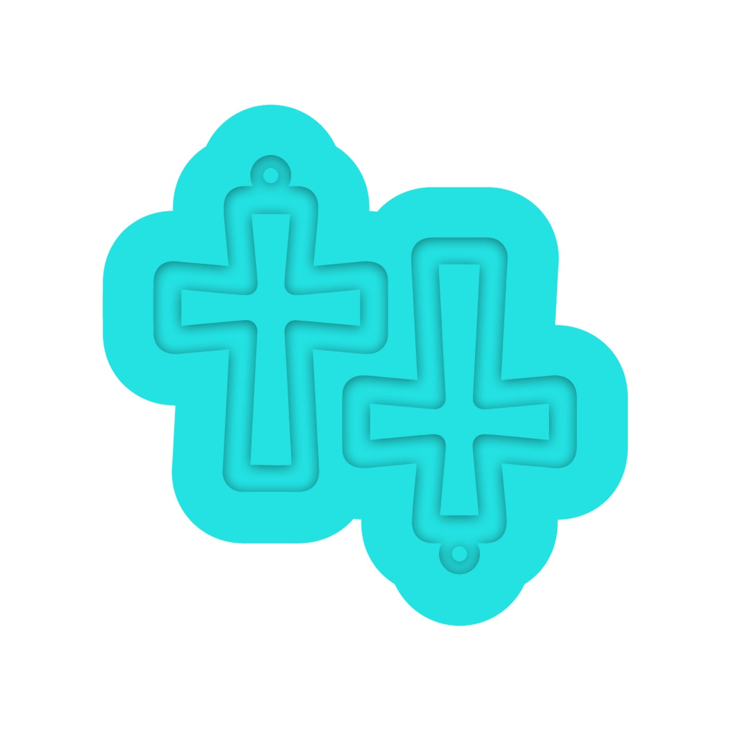 Cross Frame Dangle Earring Silicone Mold for DIY Resin Jewelry Making