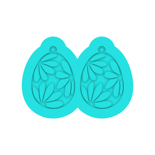 Daisy Easter Egg Dangle Earring Silicone Mold for Resin Jewelry Artists