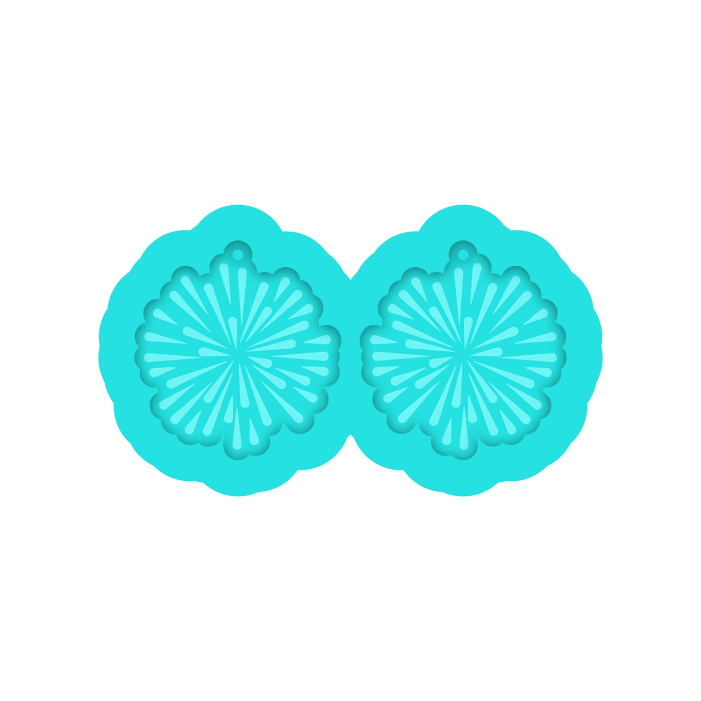 4th of July Fireworks Dangle Earring Silicone Mold for Resin Jewelry Artists