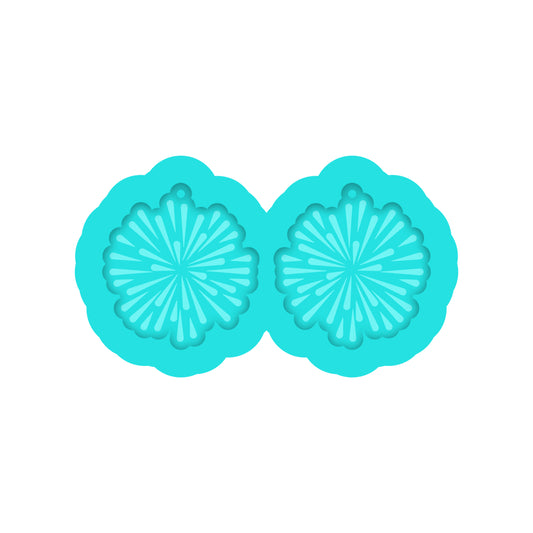 4th of July Fireworks Dangle Earring Silicone Mold for Resin Jewelry Artists