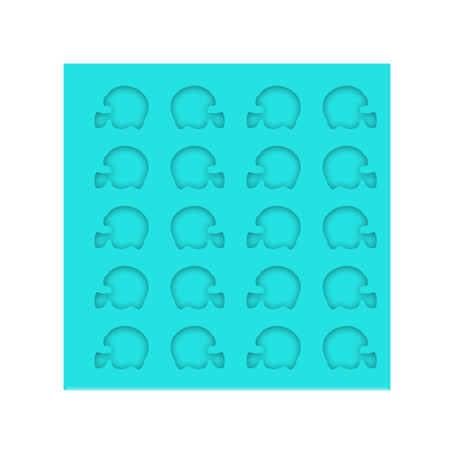 Football Helmet Silicone Mold for Resin Shaker Bits, Stud Earrings, Flatbacks, Charms & Pendants